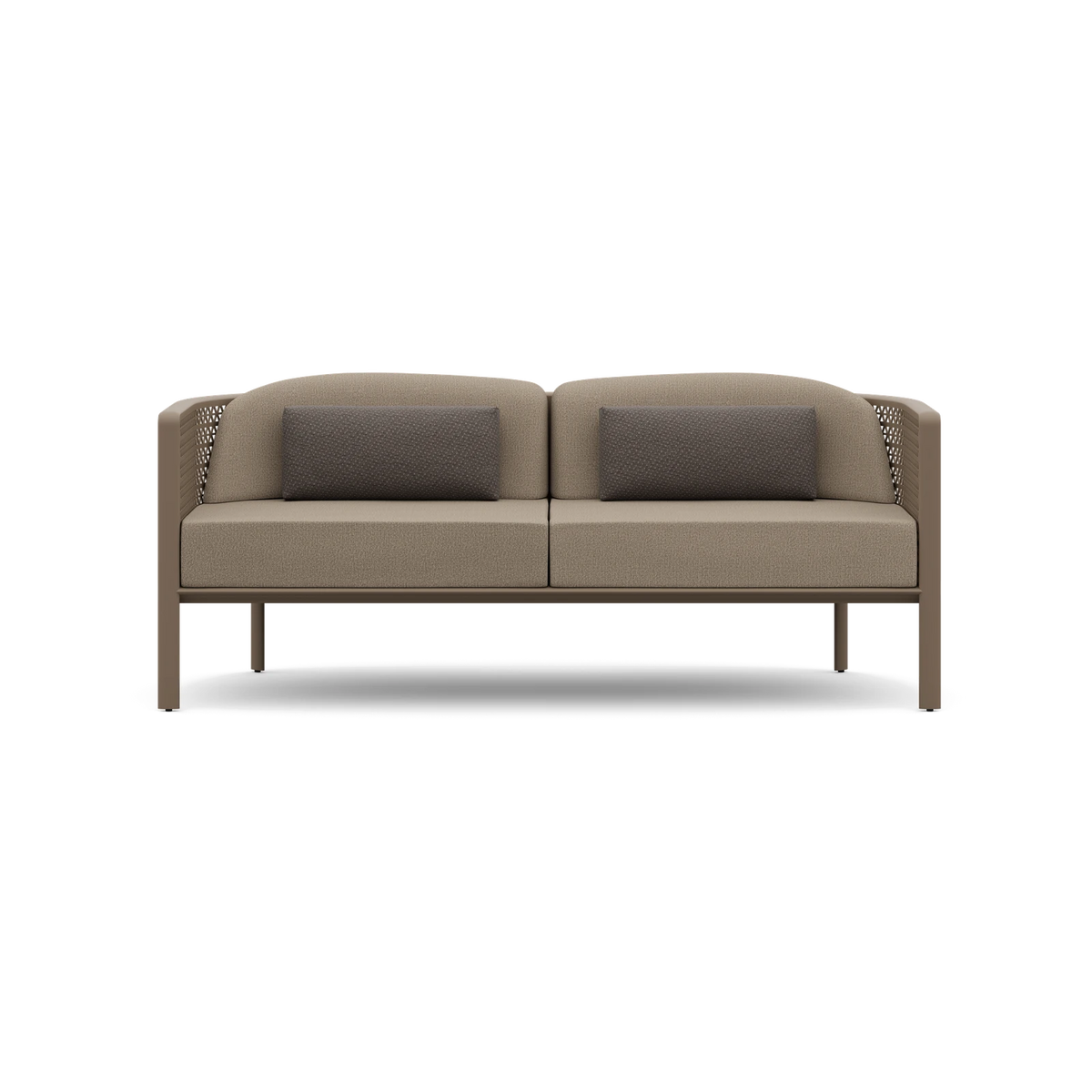 Gandia Blasco Arco 2 Seat Sofa in Bronze, rear view