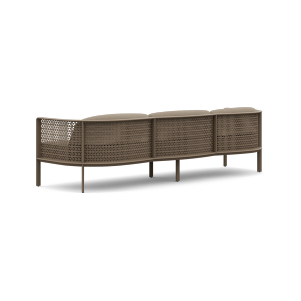 Gandia Blasco Arco 3 Seat Sofa in Bronze, side view