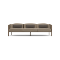 Gandia Blasco Arco 3 Seat Sofa in Bronze, rear view