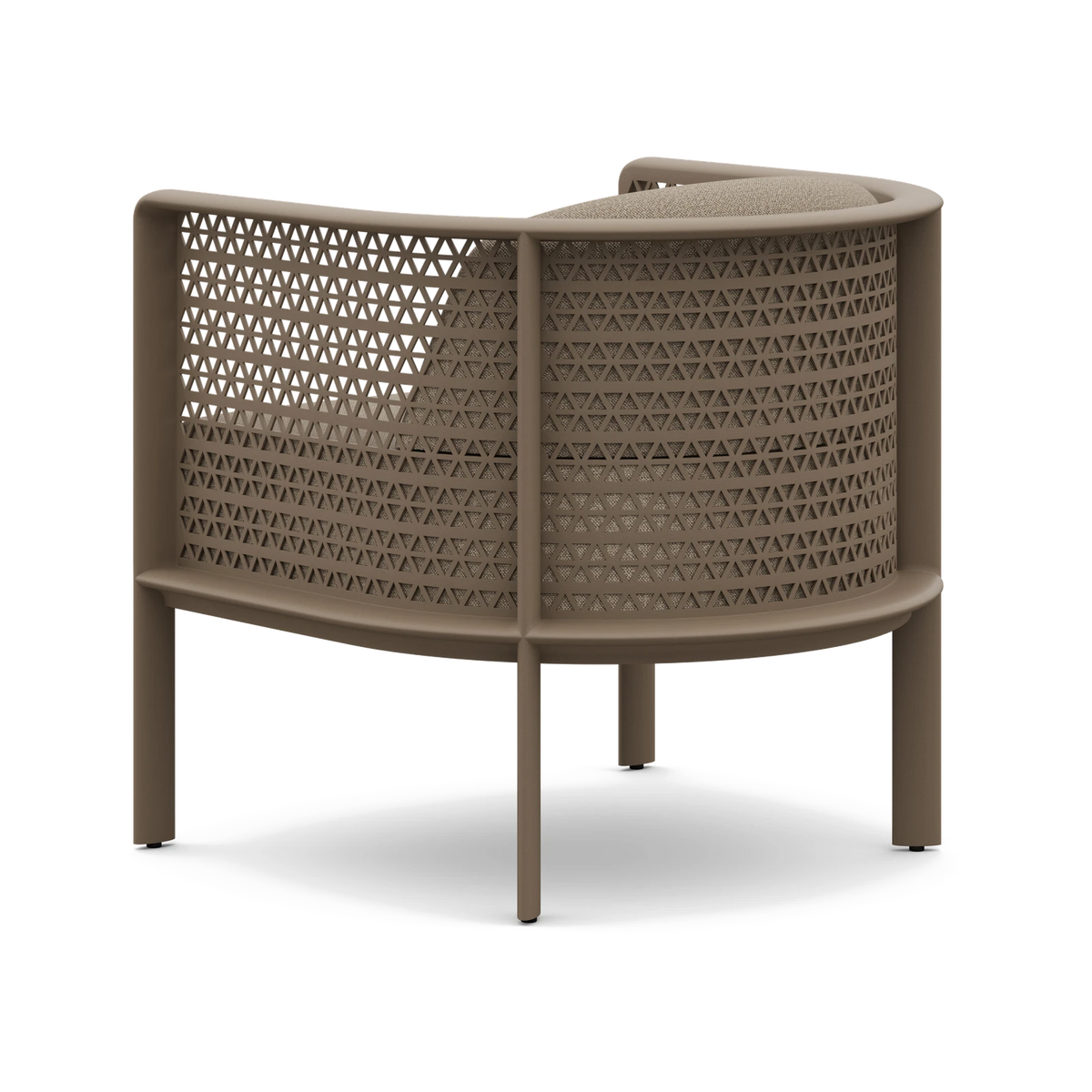 Gandia Blasco Arco Club Armchair in Bronze, rear view