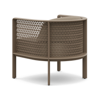 Gandia Blasco Arco Club Armchair in Bronze, rear view