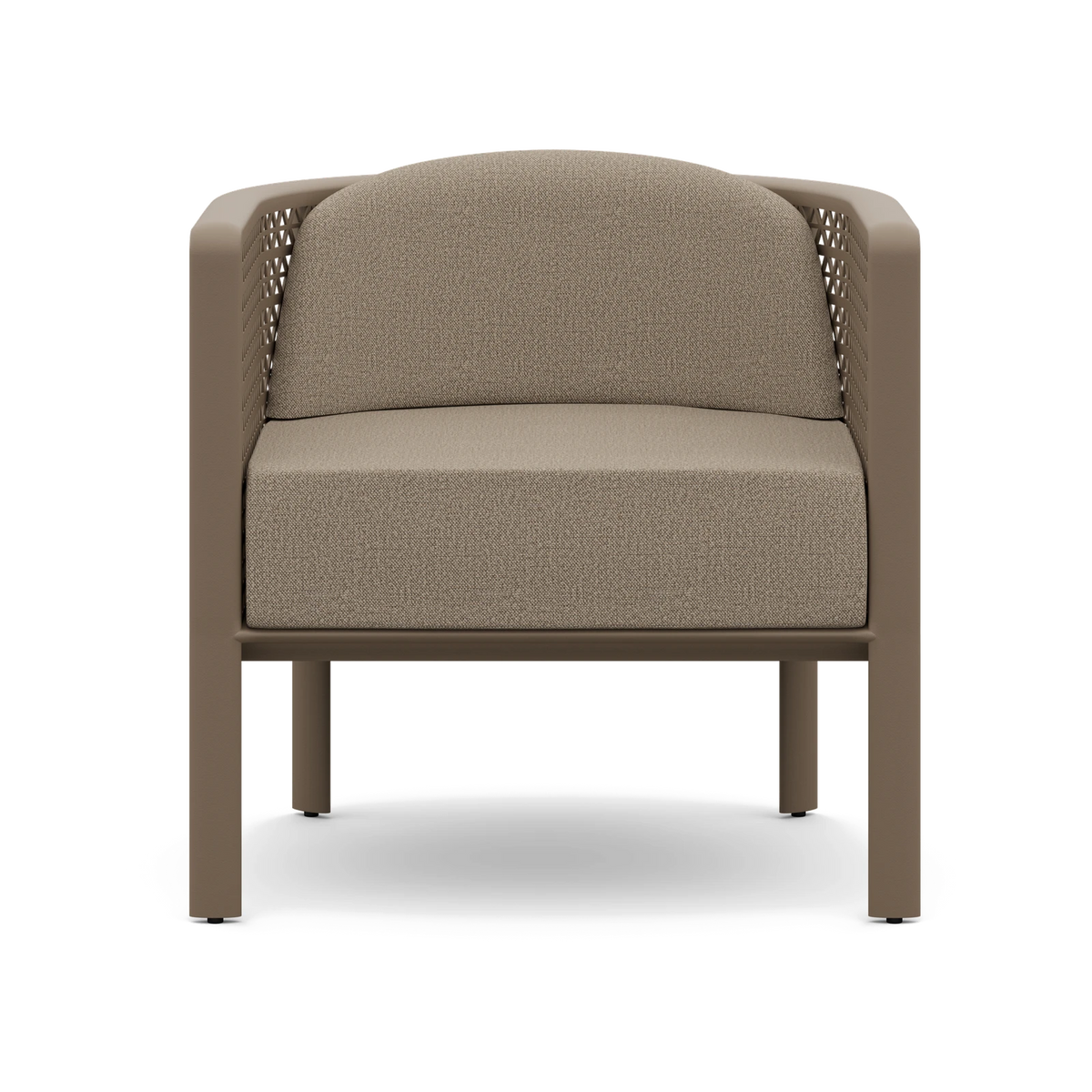Gandia Blasco Arco Club Armchair in Bronze, front view