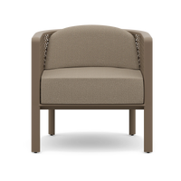 Gandia Blasco Arco Club Armchair in Bronze, front view