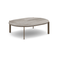 Gandia Blasco Arco Coffee Table 120 in Bronze with Akmola top