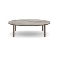 Gandia Blasco Arco Coffee Table 120 in Bronze with Akmola top, front view