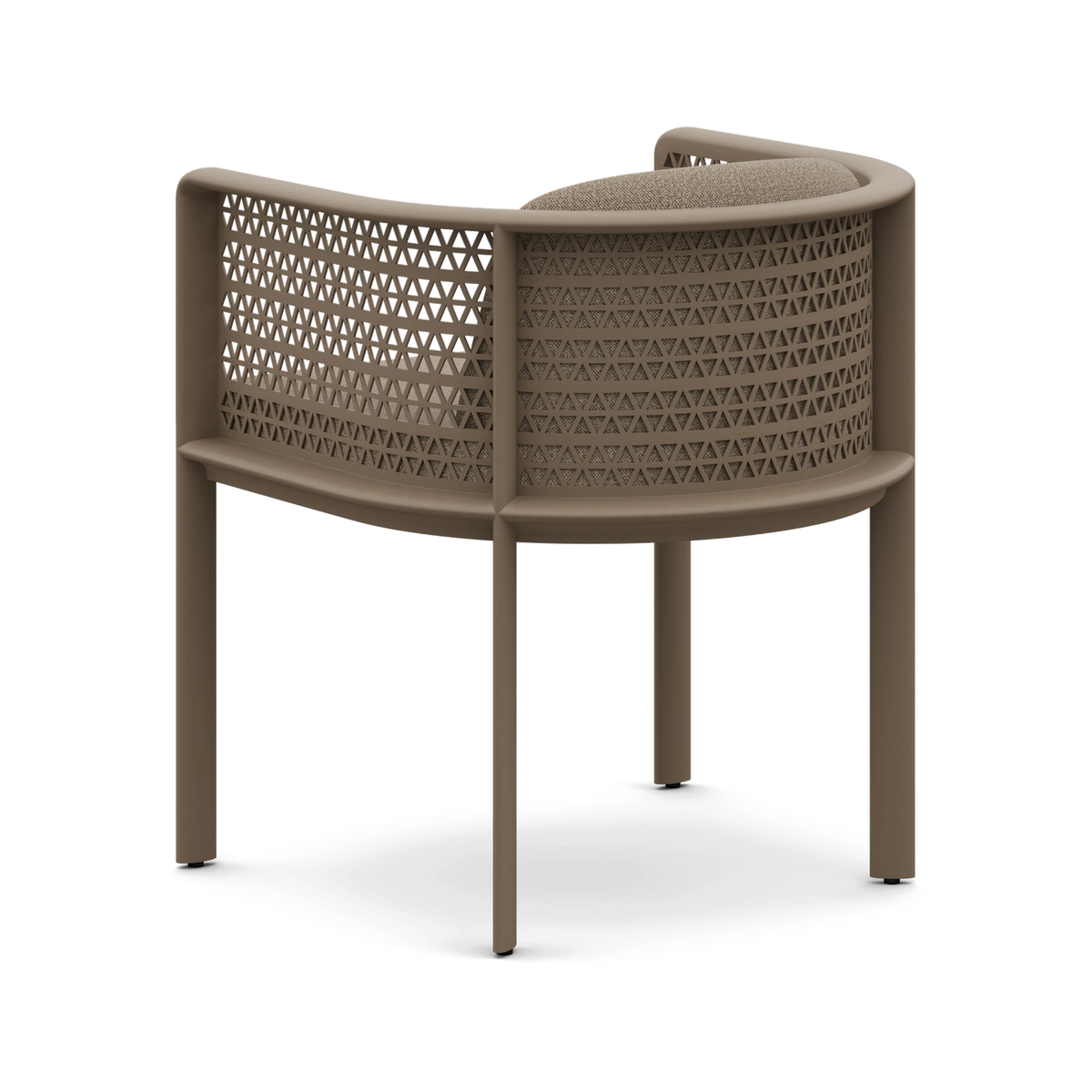 Gandia Blasco Arco Dining Armchair in Bronze, rear view