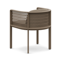 Gandia Blasco Arco Dining Armchair in Bronze, rear view