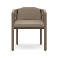 Gandia Blasco Arco Dining Armchair in Bronze, front view