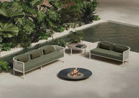 Gandia Blasco Arco Round Coffee Table Ø90 with Arco sofas in Agate Grey