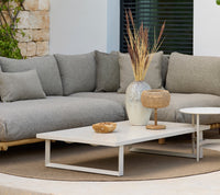 Glaze coffee table rectangular lifestyle image by Cane-line