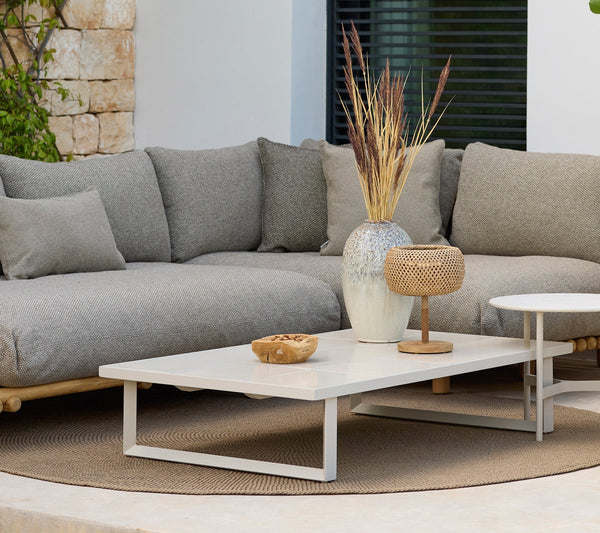 Glaze coffee table rectangular lifestyle image by Cane-line