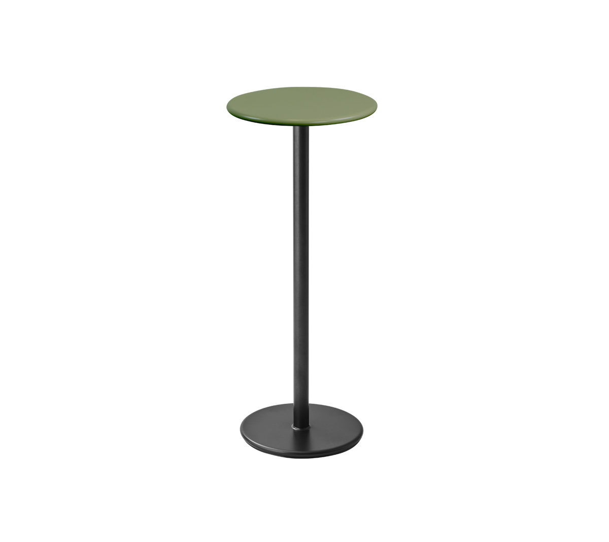 Go bar table dia. 45 cm olive top by Cane-line