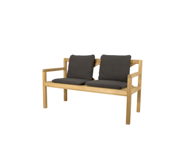 Grace 2-seater bench outdoor bench by Cane-line, designed by Foersom and Hiort-Lorenzen MDD