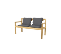 Grace 2-seater bench outdoor bench by Cane-line, designed by Foersom and Hiort-Lorenzen MDD