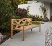 Grace 2-seater bench outdoor bench by Cane-line, designed by Foersom and Hiort-Lorenzen MDD