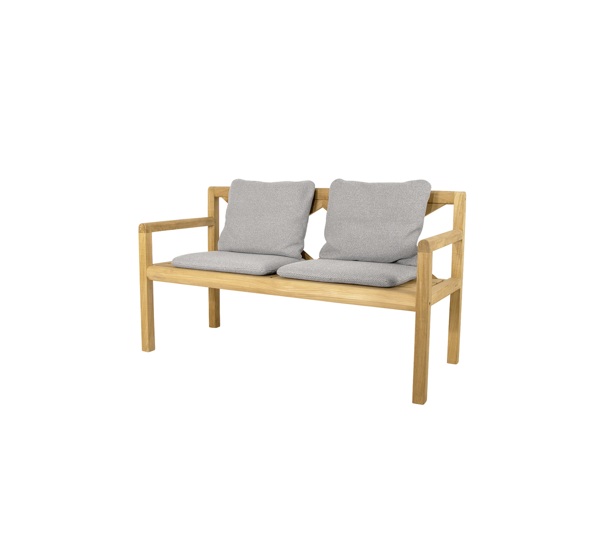 Grace 2-seater bench outdoor bench by Cane-line, designed by Foersom and Hiort-Lorenzen MDD