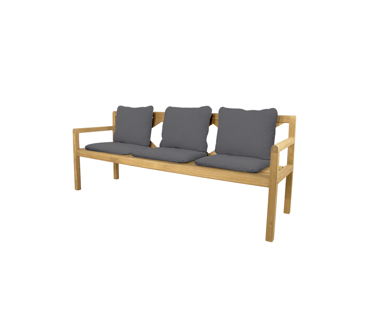Grace 3-seater bench outdoor bench by Cane-line, designed by Foersom and Hiort-Lorenzen MDD