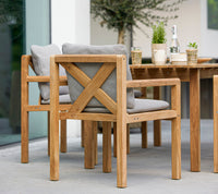 Grace chair outdoor dining chair by Cane-line, designed by Foersom and Hiort-Lorenzen MDD