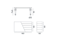 Gray Table Rectangular