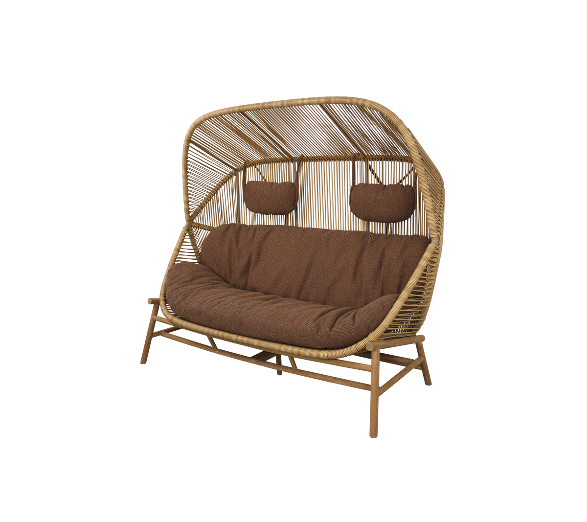 Hive 2-seater sofa outdoor sofa by Cane-line, designed by Foersom and Hiort-Lorenzen MDD