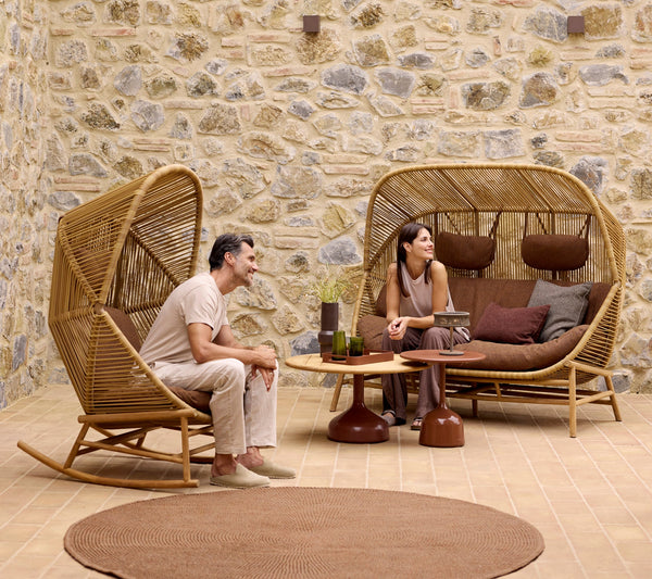 Hive 2-seater sofa outdoor sofa by Cane-line, designed by Foersom and Hiort-Lorenzen MDD