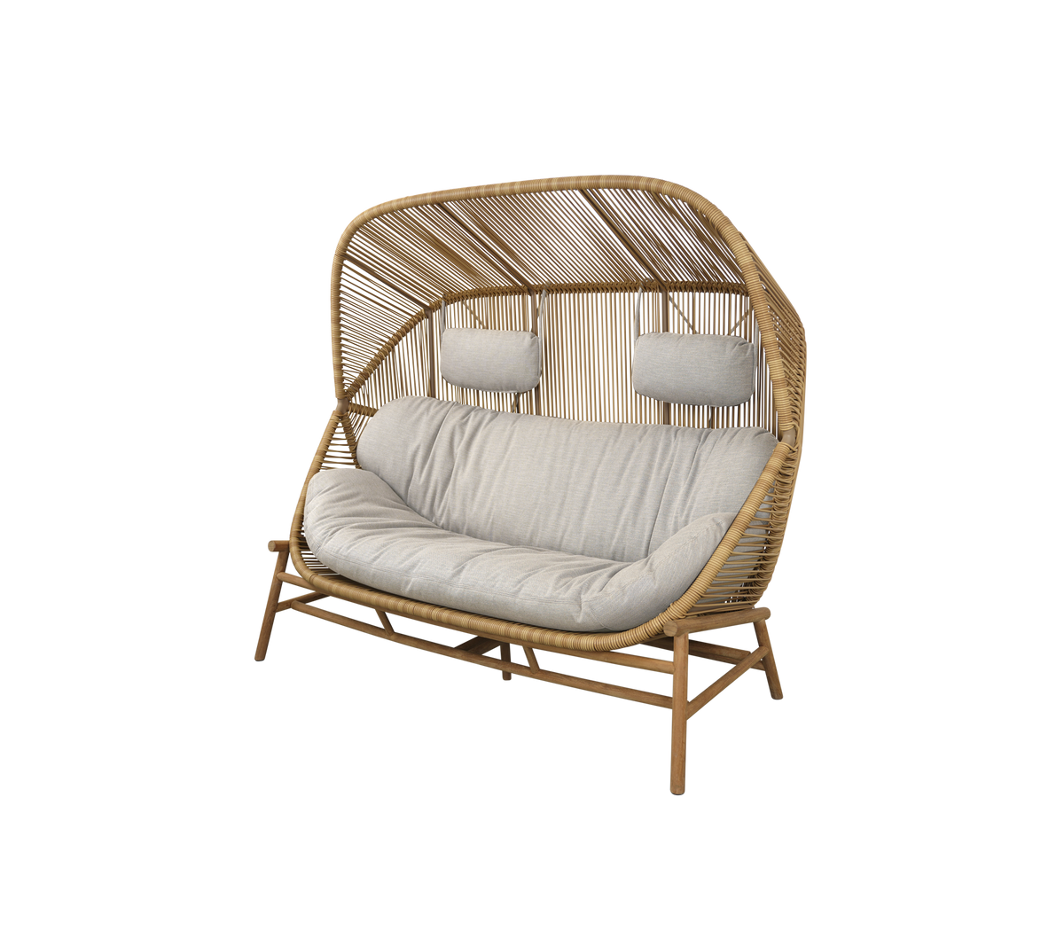 Hive 2-seater sofa outdoor sofa by Cane-line, designed by Foersom and Hiort-Lorenzen MDD