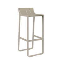 Flat High stool with backrest