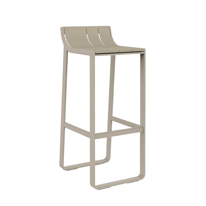 Flat High stool with backrest