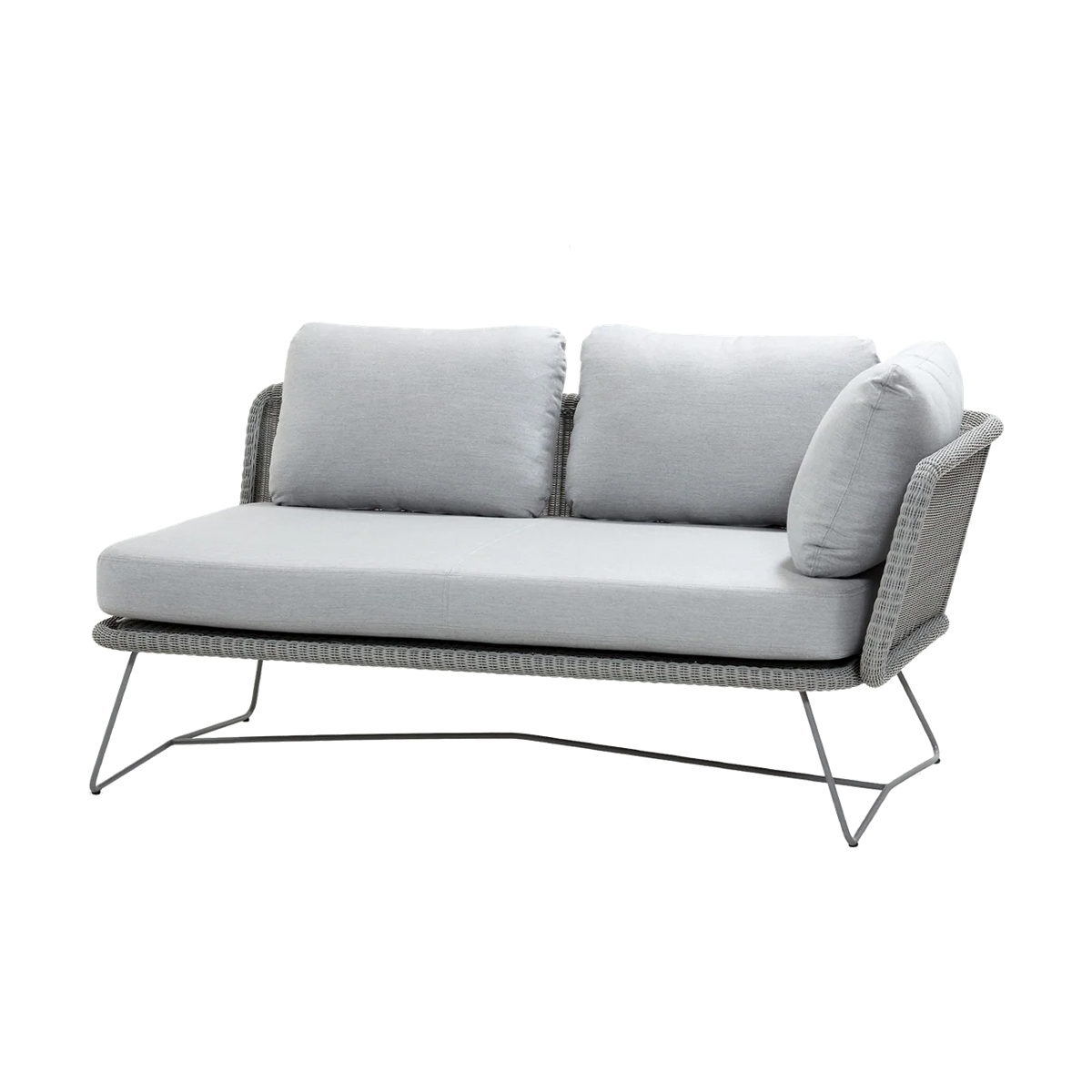 Horizon 2-seater sofa left module outdoor sectional sofa by Cane-line, designed by Cane-line Design