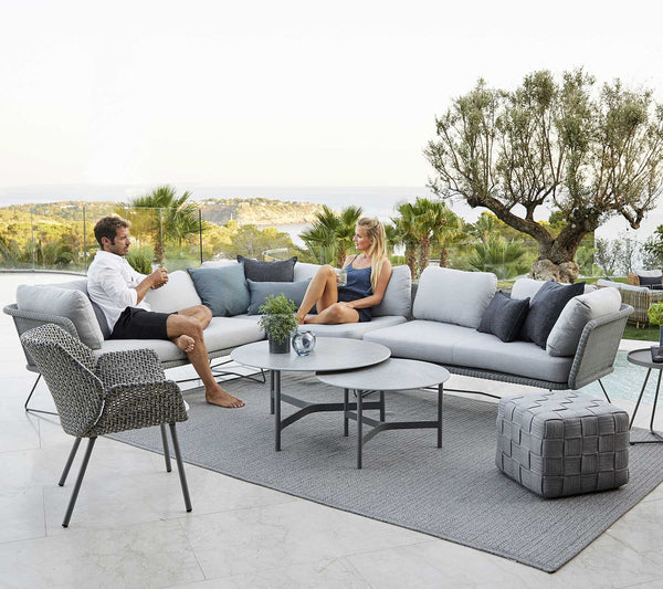Horizon modular corner sofa 2 modules outdoor sectional sofa by Cane-line, designed by Cane-line Design