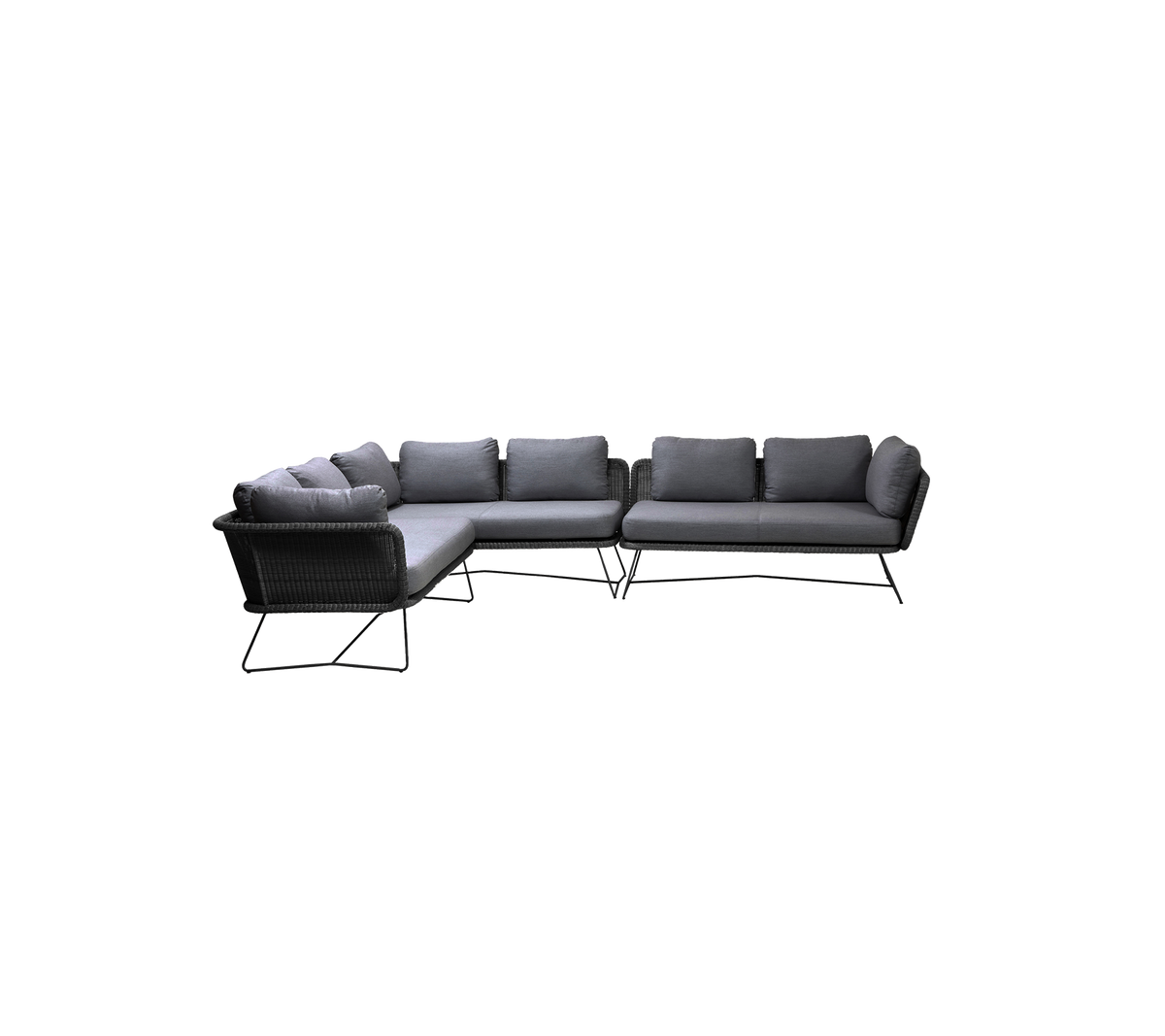 Horizon modular corner sofa 3 modules outdoor sectional sofa by Cane-line, designed by Cane-line Design