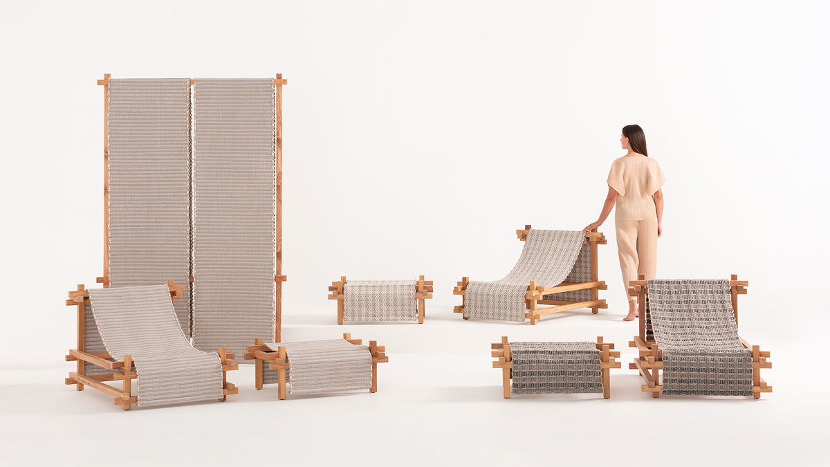 Hos Deckchair & Stool Set