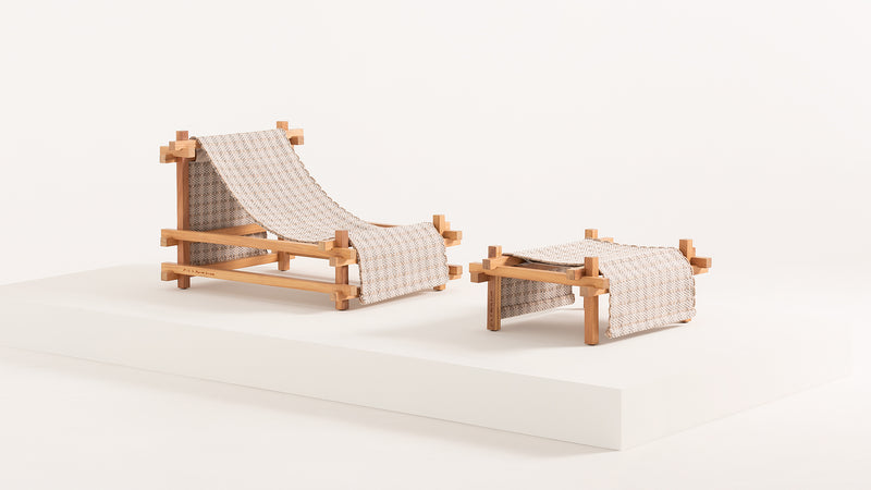 Hos Deckchair & Stool Set