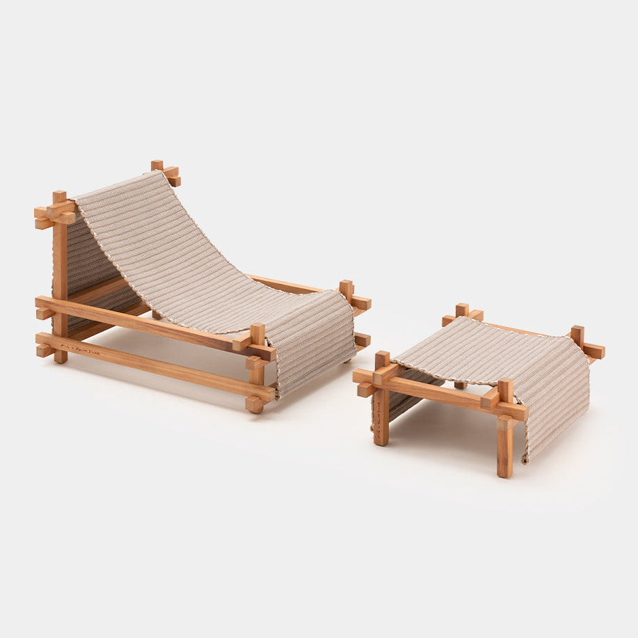 Hos Deckchair & Stool Set