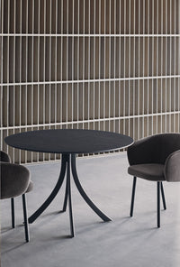 Huma Upholstered Dining Armchair With Metal Legs