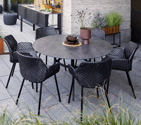 Joy dining table dia. 144 cm outdoor dining table by Cane-line, designed by Cane-line Design