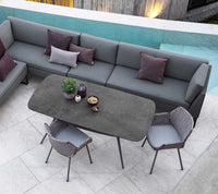 Joy dining table 180x90 cm outdoor dining table by Cane-line, designed by Cane-line Design