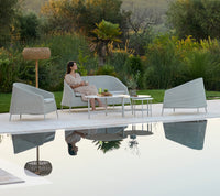 Kingston lounge chair outdoor setting by Cane-line