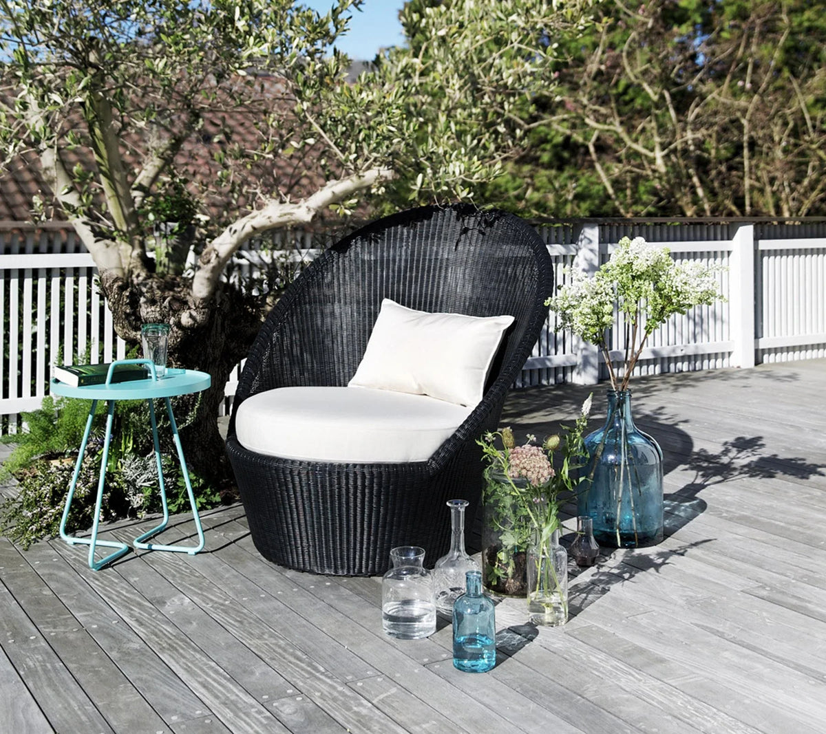 Kingston large ottoman lifestyle image by Cane-line