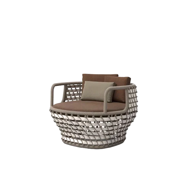 Koro Armchair outdoor lounge chair by SKLD Studio, designed by Eli Gutierrez
