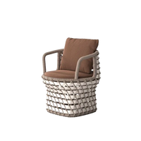 Koro Dining Armchair outdoor dining chair by SKLD Studio, designed by Eli Gutierrez