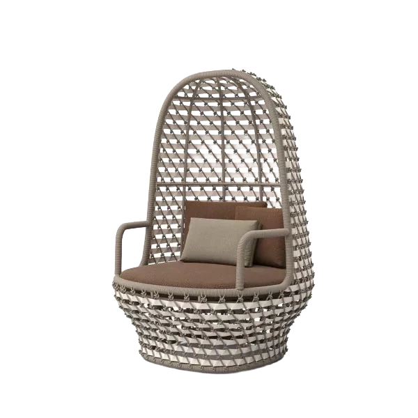 Koro High Armchair outdoor lounge chair by SKLD Studio, designed by Eli Gutierrez