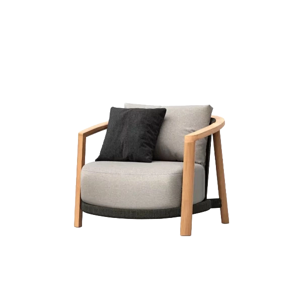 Lenis Armchair outdoor lounge chair by SKLD Studio, designed by Robin Hapelt