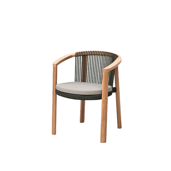 Lenis Dining Armchair outdoor dining chair by SKLD Studio, designed by Robin Hapelt