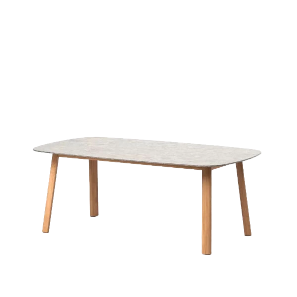 Lenis Short Dining Table outdoor dining table by SKLD Studio, designed by Robin Hapelt