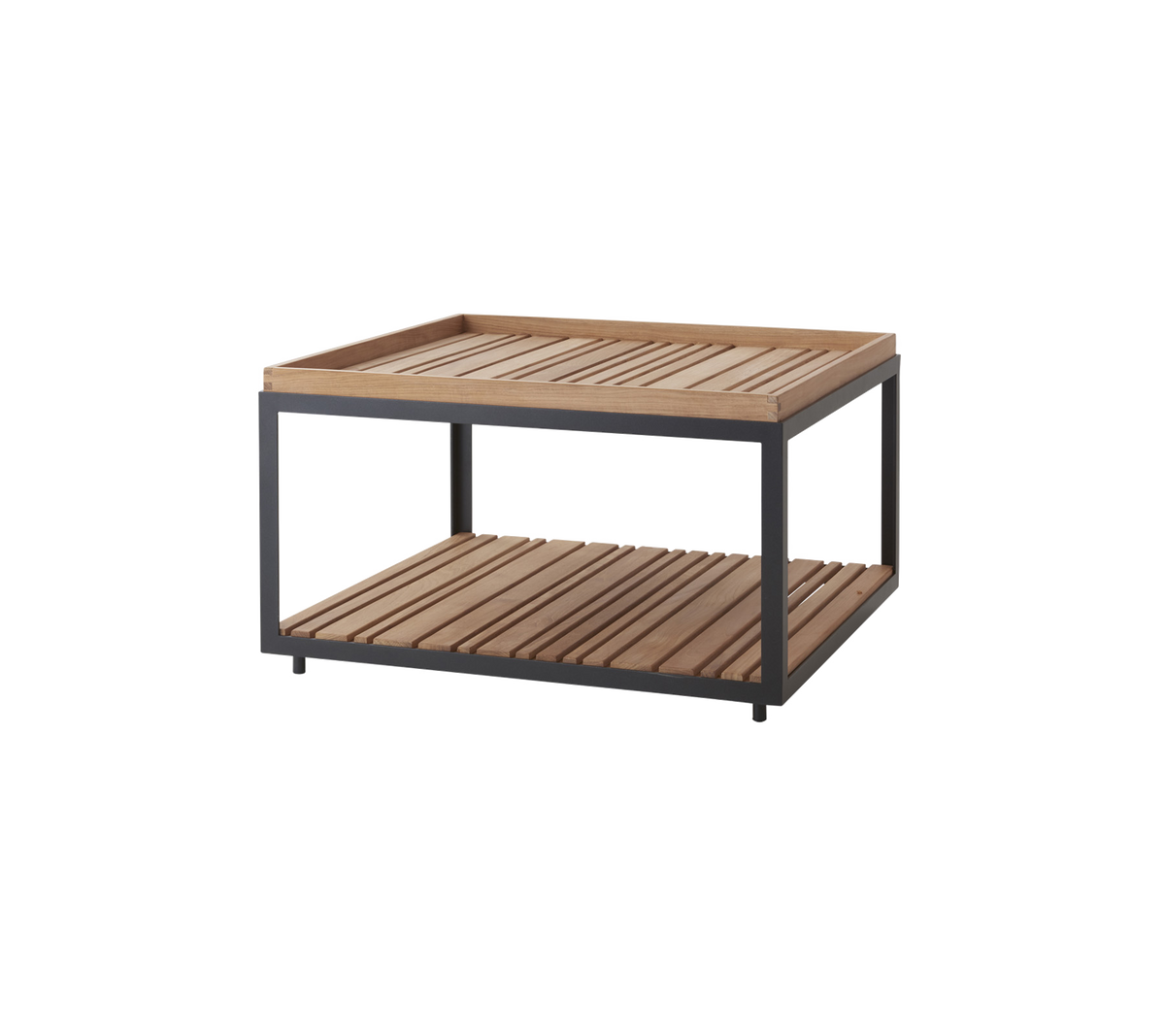 Level coffee table large teak product image by Cane-line