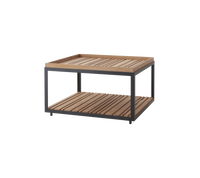 Level coffee table large teak product image by Cane-line