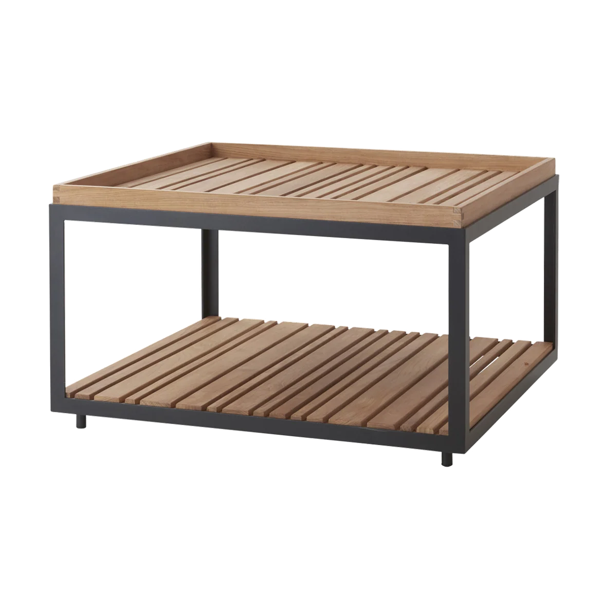 Level coffee table, large Outdoor Furniture by Cane-line, designed by byKATO