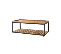Level coffee table rectangular teak product image by Cane-line