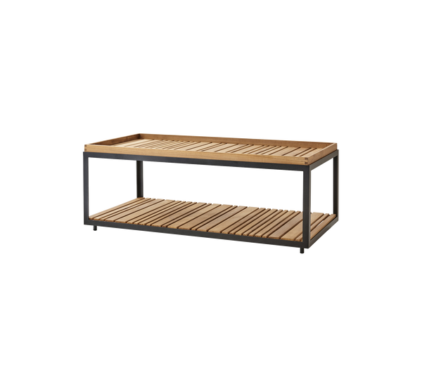Level coffee table rectangular teak product image by Cane-line